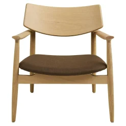 Fauteuil design scandinave en bois de chêne clair ROTTERDAM