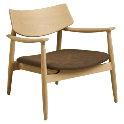 Fauteuil design scandinave en bois de chêne clair ROTTERDAM