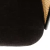 Fauteuil de table assise velours noir dossier cannage arrondi (lot de 2) LOANO