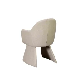 Fauteuil de table beige à assise rembourrée (lot de 2) TREVI