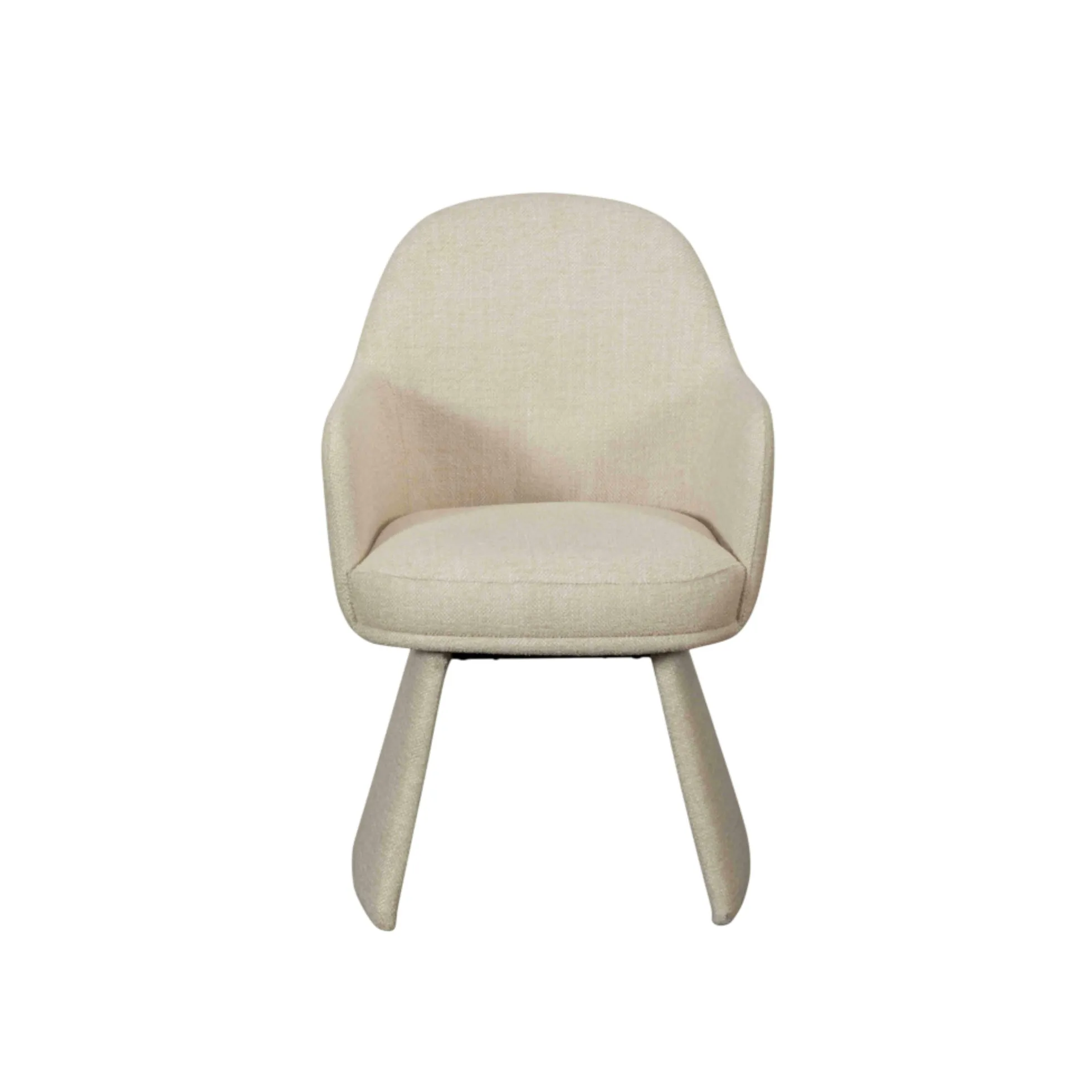 Fauteuil de table beige à assise rembourrée (lot de 2) TREVI