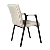 Fauteuil de table beige à bandes (lot de 2) CORTINA