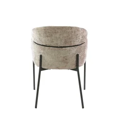 Fauteuil de table beige dossier rond (lot de 2) GALWAY