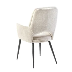 Fauteuil de table beige à dossier ouvert (lot de 2) LIGURIE