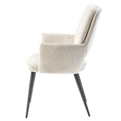 Fauteuil de table beige à dossier ouvert (lot de 2) LIGURIE