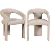 Fauteuil de table beige à 3 pieds (lot de 2) IDAHO