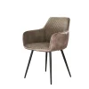 Fauteuil de table beige sable bi-matière (lot de 2) GALWAY