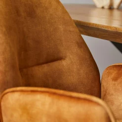Fauteuil de table doré moderne (lot de 2) CORTINA