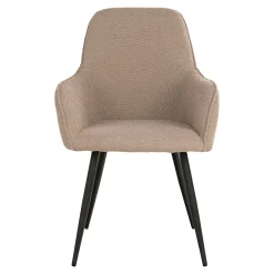 Fauteuil de table en bouclette beige (lot de 2) SAVONE