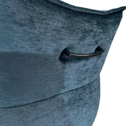 Fauteuil de table en velours bleu avec retour (lot de 2) PALERME