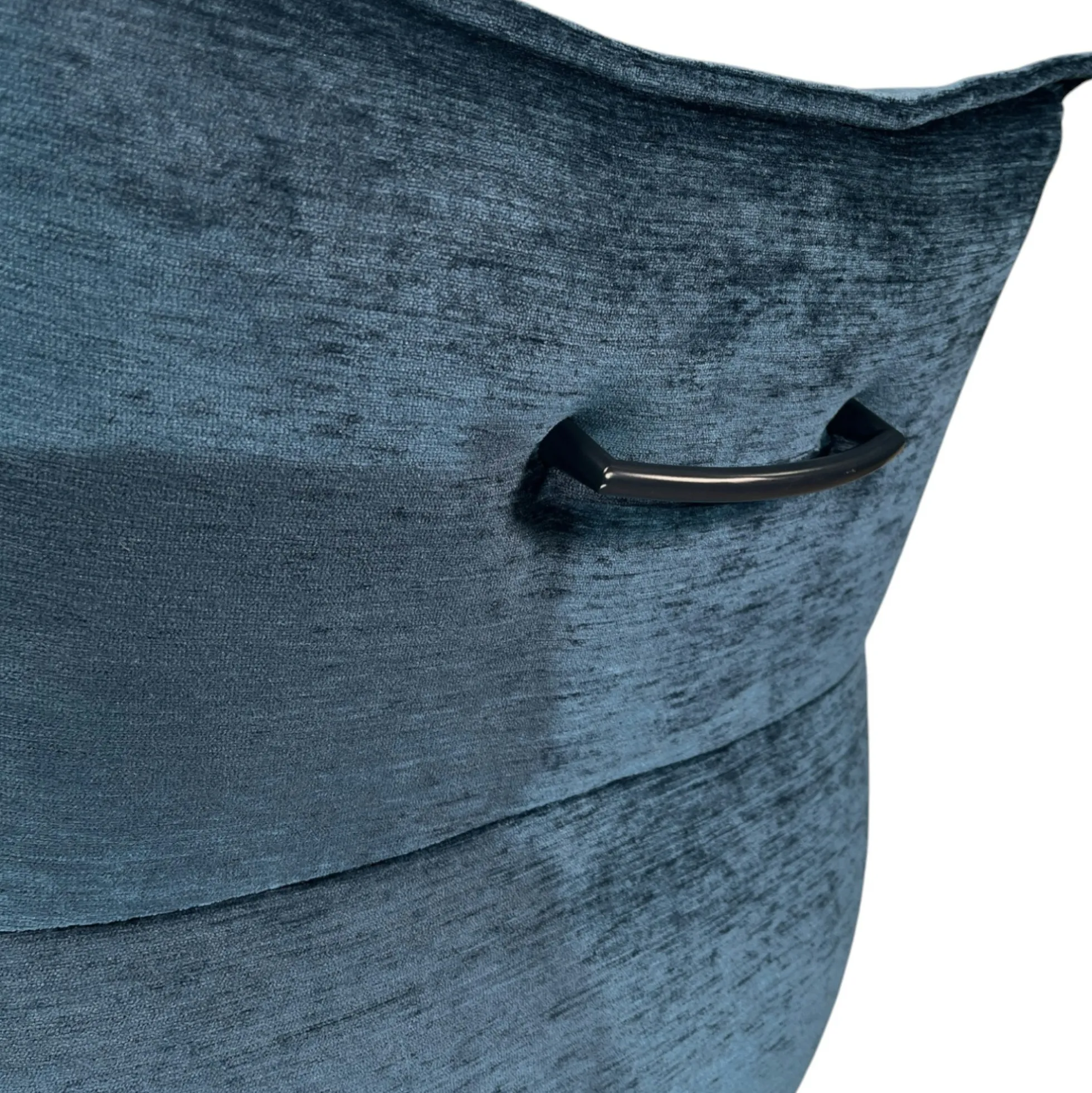 Fauteuil de table en velours bleu avec retour (lot de 2) PALERME