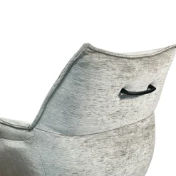 Fauteuil de table en velours gris avec retour (lot de 2) PALERME