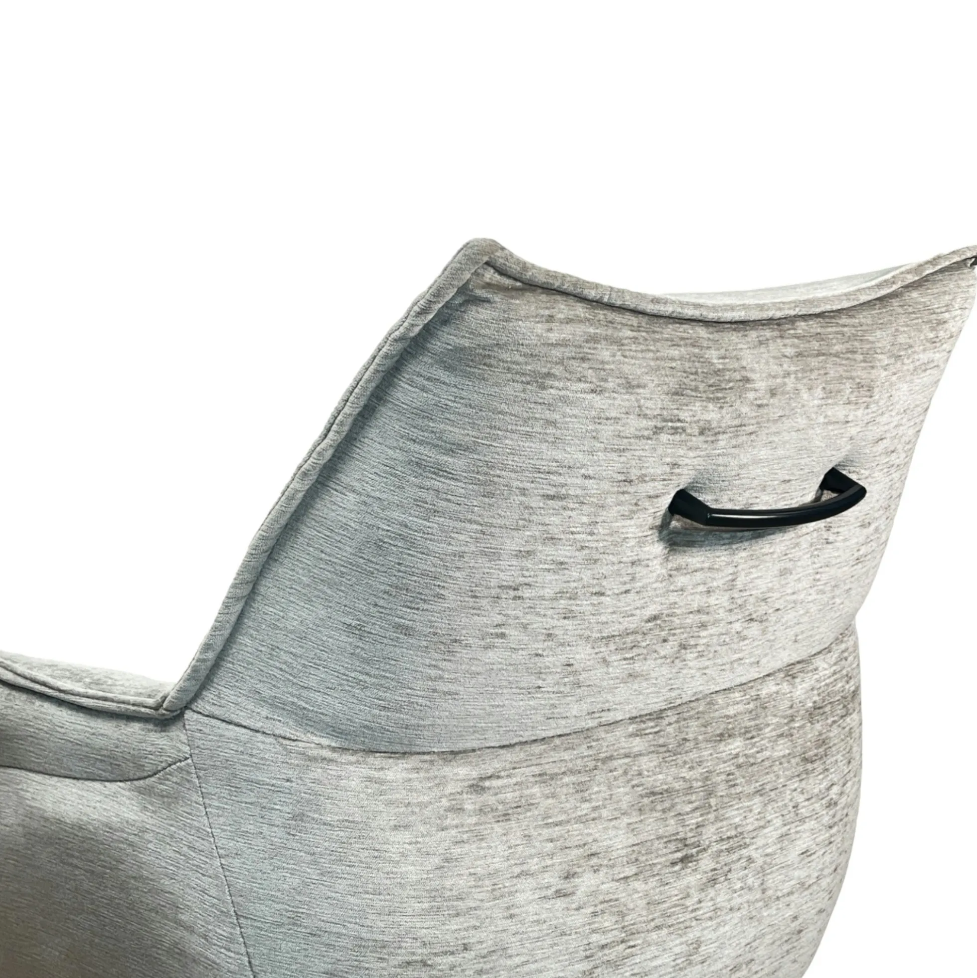 Fauteuil de table en velours gris avec retour (lot de 2) PALERME