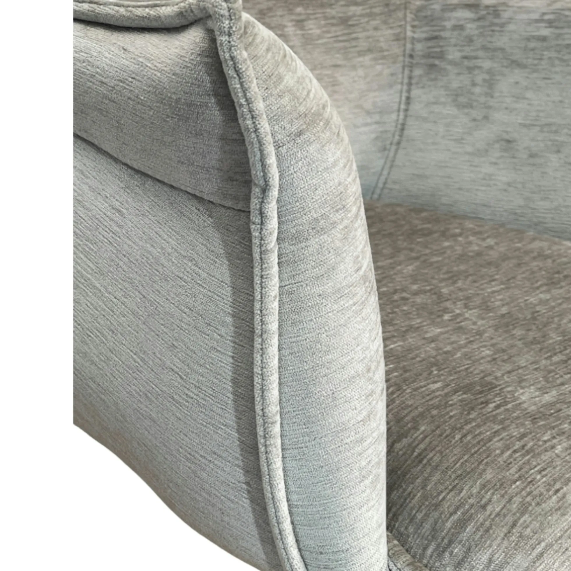 Fauteuil de table en velours gris avec retour (lot de 2) PALERME
