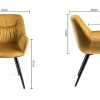 Fauteuil de table en velours moutarde (lot de 2) ARLINGTON