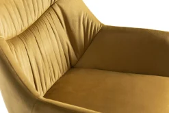 Fauteuil de table en velours moutarde (lot de 2) ARLINGTON