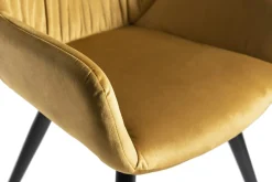 Fauteuil de table en velours moutarde (lot de 2) ARLINGTON