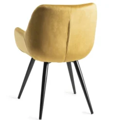 Fauteuil de table en velours moutarde (lot de 2) ARLINGTON