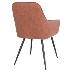 Fauteuil de table marron vintage (lot de 2) SAVONE