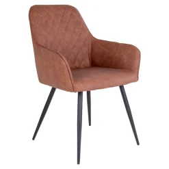 Fauteuil de table marron vintage (lot de 2) SAVONE