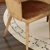 Fauteuil de table moderne en velours doré (lot de 2) HAWAI
