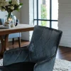 Fauteuil de table moderne en velours bleu (lot de 2) HAWAI