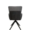 Fauteuil de table pivotant anthracite, bi-matière (lot de 2) AGADE