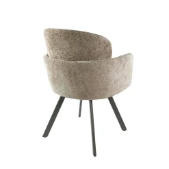 Fauteuil de table pivotant beige texturé (lot de 2) CREEK