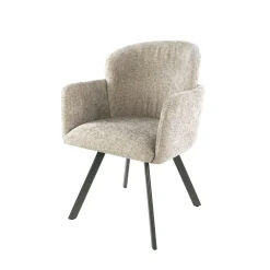 Fauteuil de table pivotant beige texturé (lot de 2) CREEK