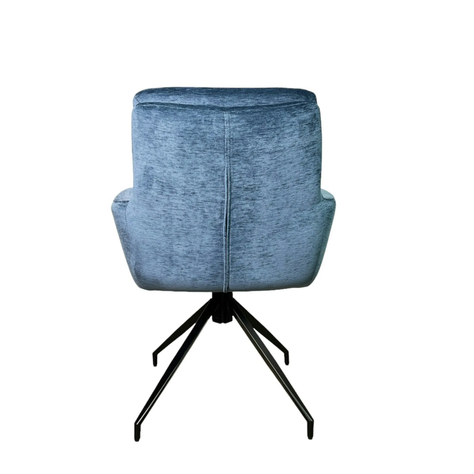 Fauteuil de table pivotant en velours bleu (lot de 2) PALERME