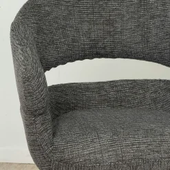Fauteuil de table pivotant grisà dos ouvert (lot de 2) IENA