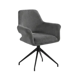 Fauteuil de table pivotant gris foncé (x2) AUREN