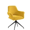 Fauteuil de table pivotant moutarde (x2) AUREN