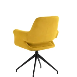 Fauteuil de table pivotant moutarde (x2) AUREN