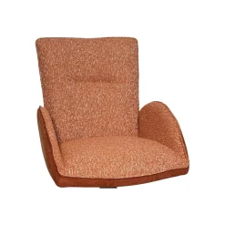 Fauteuil de table pivotant rouille, bi-matière (lot de 2) AGADE