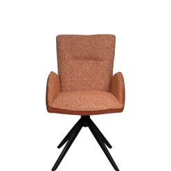 Fauteuil de table pivotant rouille, bi-matière (lot de 2) AGADE