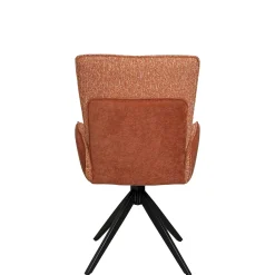 Fauteuil de table pivotant rouille, bi-matière (lot de 2) AGADE