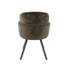 Fauteuil de table pivotant taupe texturé (lot de 2) CREEK
