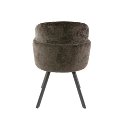 Fauteuil de table pivotant taupe texturé (lot de 2) CREEK