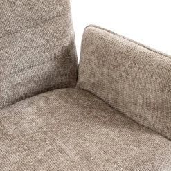 Fauteuil de table pivotant taupe en tissu texturé (x2) RIVANO