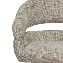 Fauteuil de table pivotant taupe à dos ouvert (lot de 2) IENA