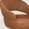 Fauteuil de table pivotant terracotta à dos ouvert (lot de 2) IENA