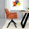 Fauteuil de table pivotant tissu terracotta (lot de 2) IENA
