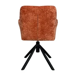Fauteuil de table pivotant tissu terracotta (lot de 2) IENA
