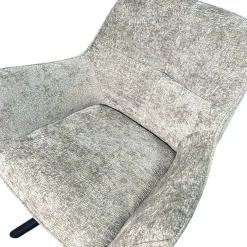 Fauteuil de table pivotant tissu gris (lot de 2) IENA