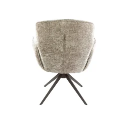 Fauteuil de table pivotant tissu chenille sable (x2) ASCOLI