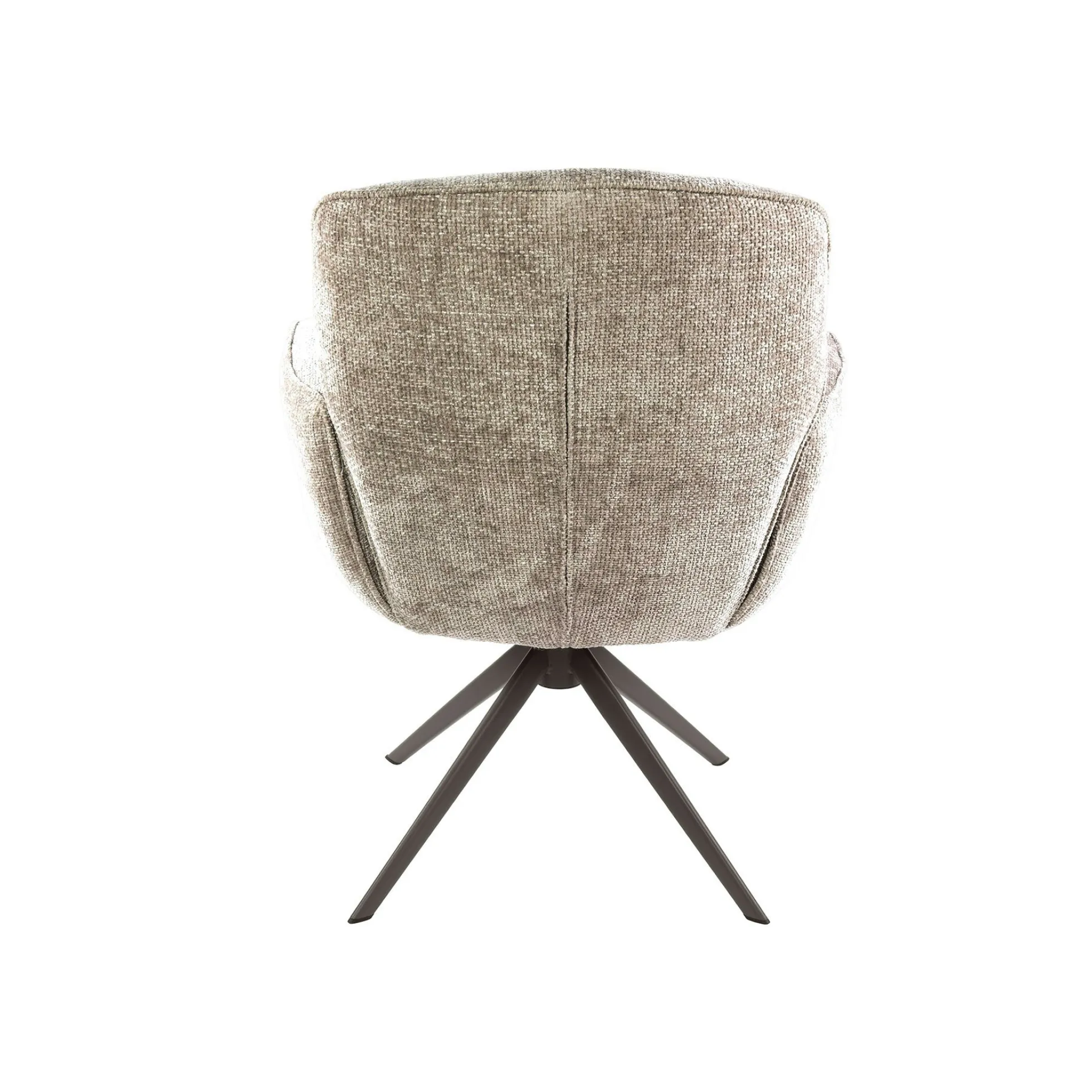 Fauteuil de table pivotant tissu chenille sable (x2) ASCOLI