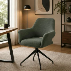Fauteuil de table pivotant vert (x2) AUREN