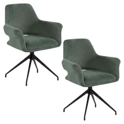 Fauteuil de table pivotant vert (x2) AUREN