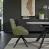 Fauteuil de table pivotant vert, bi-matière (lot de 2) AGADE